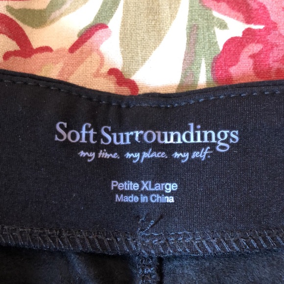 SOFT SURROUNDINGS size XL 18P Crackle Leather Look Crop STRETCHY Insert $89 NEW - Picture 10 of 12